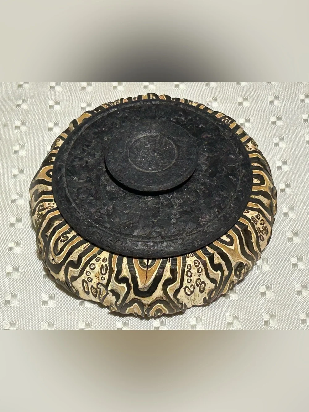 Mamaku Native Tree Fern Turned Wood Trinket Box New Zealand Maori Ponga Craft